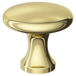Bouton de meuble cylindre Prat or GoodHome Ø2,9 x P.2,5 cm