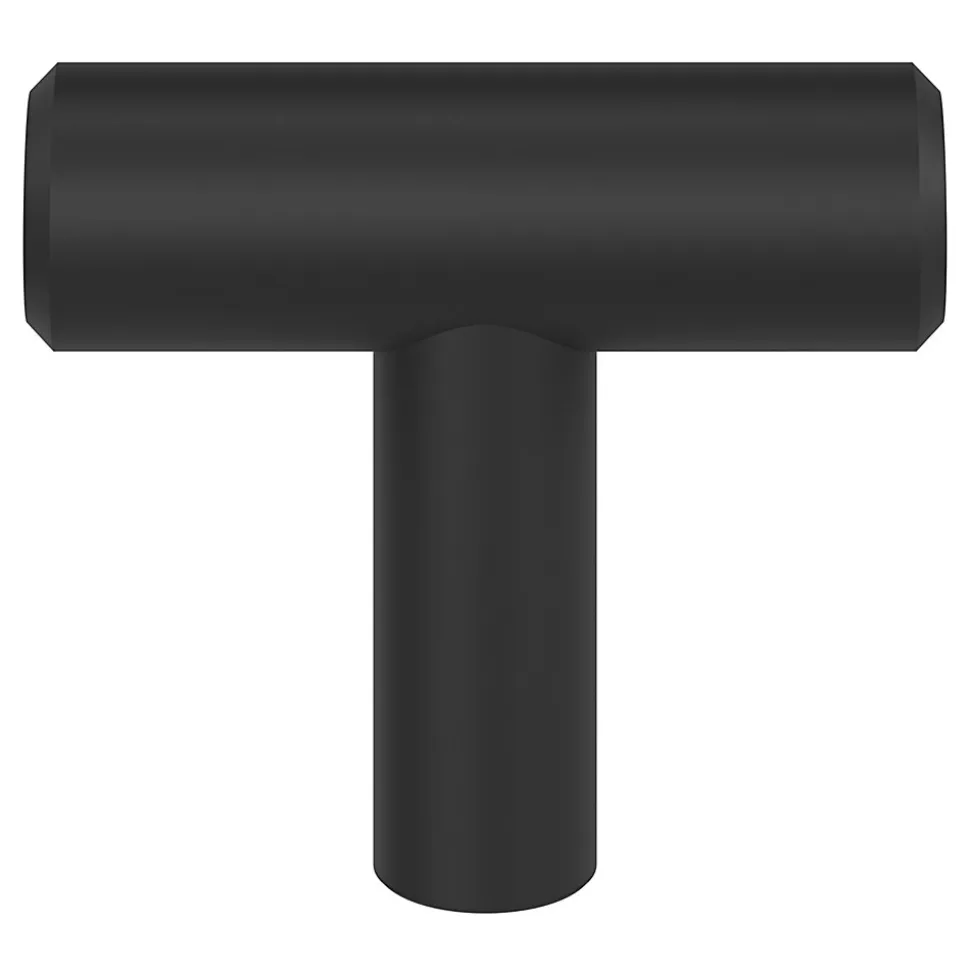 Bouton de meuble en T Dizel noir ⌀.40mm x L.12mm