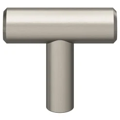 Bouton de meuble en t GoodHome Dizel gris Ø4cm x l.1.2cm x h.3.5cm x p.3.5cm