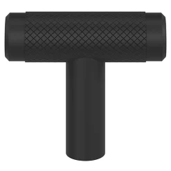 Bouton de meuble en t GoodHome Irus noir Ø4cm x l.1.2cm x h.3.5cm x p.3.5cm