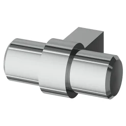 Bouton de meuble en T Kerver GoodHome effet chromé Ø4 x l.1,8 x h. 3.4 cm