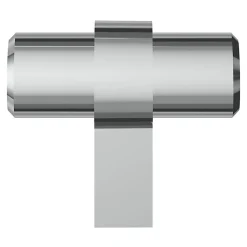 Bouton de meuble en T Kerver GoodHome effet chromé Ø4 x l.1,8 x h. 3.4 cm