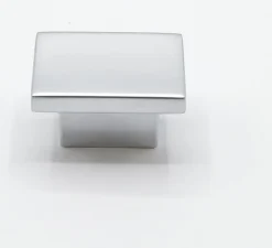 Bouton de meuble en zamac 16X37 mm CHROMÉ MAT