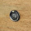 Bouton de meuble ergonomique Rohan noir Ø3.2cm x p.0.8cm