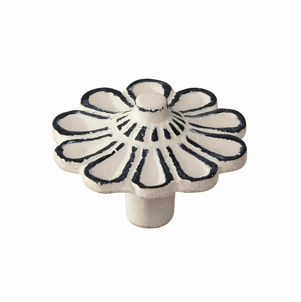 Bouton de meuble fer diamètre 47 mm en fer vieilli patiné beige lot de 24 piéces