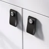 Bouton de meuble GoodHome Hezo noir l.2.6cm x h.6.4cm x p.1.8cm