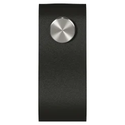 Bouton de meuble GoodHome Hezo noir l.2.6cm x h.6.4cm x p.1.8cm