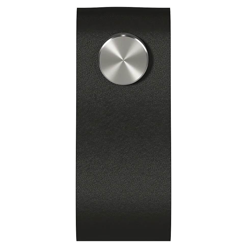 Bouton de meuble GoodHome Hezo noir l.2.6cm x h.6.4cm x p.1.8cm