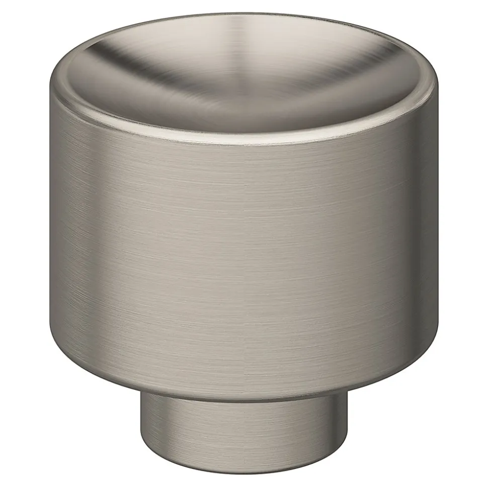 Bouton de meuble GoodHome Prat gris Ø3cm x l.3cm x h.2.8cm x p.2.8cm