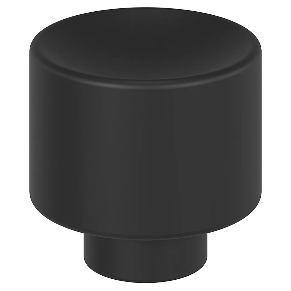 Bouton de meuble GoodHome Prat noir Ø3cm x l.3cm x h.2.8cm x p.2.8cm