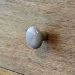 Bouton de meuble GoodHome Porcelaine Vras beige Ø3.2cm x p.2.5cm