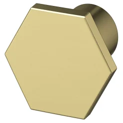 Bouton de meuble GoodHome Keri or Ø2.4cm x l.2.4cm x h.2.1cm x p.2.1cm