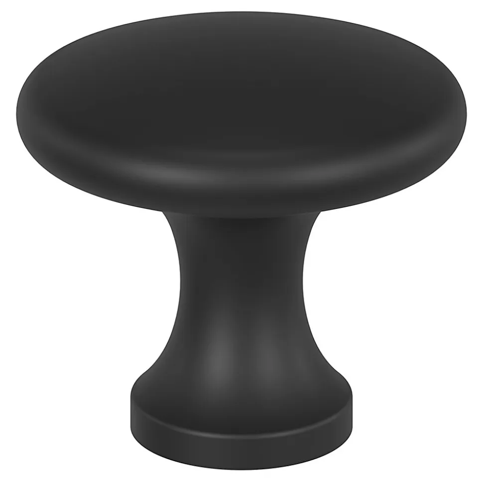 Bouton de meuble GoodHome Prat noir Ø2.9cm x l.2.9cm x h.2.5cm x p.2.5cm