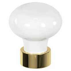 Bouton de meuble GoodHome Porcelaine Vras or Ø2.9cm x l.2.9cm x h. 2.9cm x p.3.2cm