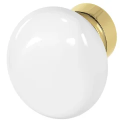 Bouton de meuble GoodHome Porcelaine Vras or Ø2.9cm x l.2.9cm x h. 2.9cm x p.3.2cm