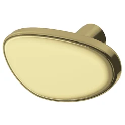 Bouton de meuble GoodHome Armel doré brillant Ø4cm x l.2.1cm x h. 3cm x p.3cm