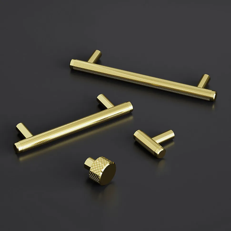 Bouton de meuble GoodHome Irus or Ø2.5cm x l.2.5cm x h.2.6cm x p.2.6cm