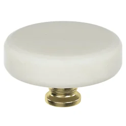 Bouton de meuble GoodHome Rubian blanc Ø3.5cm x l.3.5cm x h.3.5cm x p.2.7cm