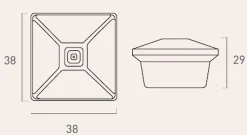 Bouton de meuble laiton carré diamètre 38 mm laiton gravé lot de 12 piéces