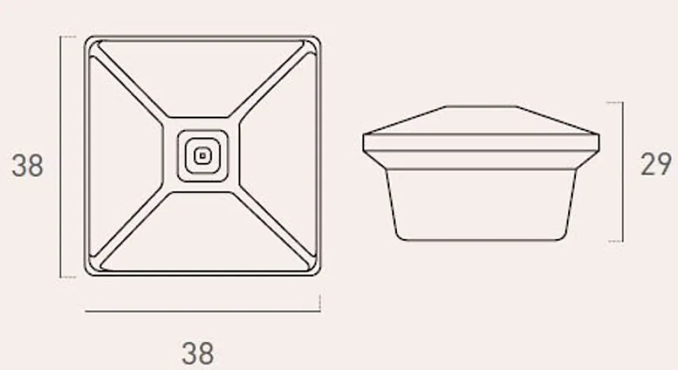 Bouton de meuble laiton carré diamètre 38 mm laiton gravé lot de 12 piéces