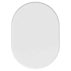 Bouton de meuble ovale en aluminium blanc mat Ø3,3 cm GoodHome Minzh