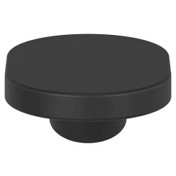 Bouton de meuble ovale GoodHome Minzh noir Ø3.5cm x l.2.5cm x h.2cm x p.2cm
