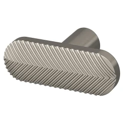 Bouton de meuble ovale GoodHome Garlan gris Ø4.5cm x l.1.5cm x h. 2.7cm x p.2.7cm