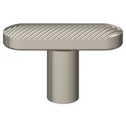 Bouton de meuble ovale GoodHome Garlan gris Ø4.5cm x l.1.5cm x h. 2.7cm x p.2.7cm