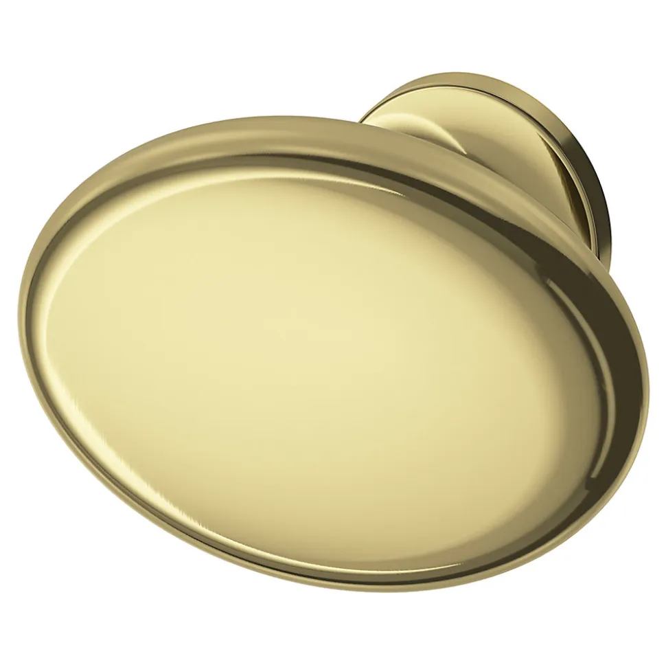 Bouton de meuble Ovale Ruis GoodHome or Ø3.5 x l.2,3 cm x h. 2.6 cm