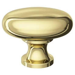 Bouton de meuble Ovale Ruis GoodHome or Ø3.5 x l.2,3 cm x h. 2.6 cm