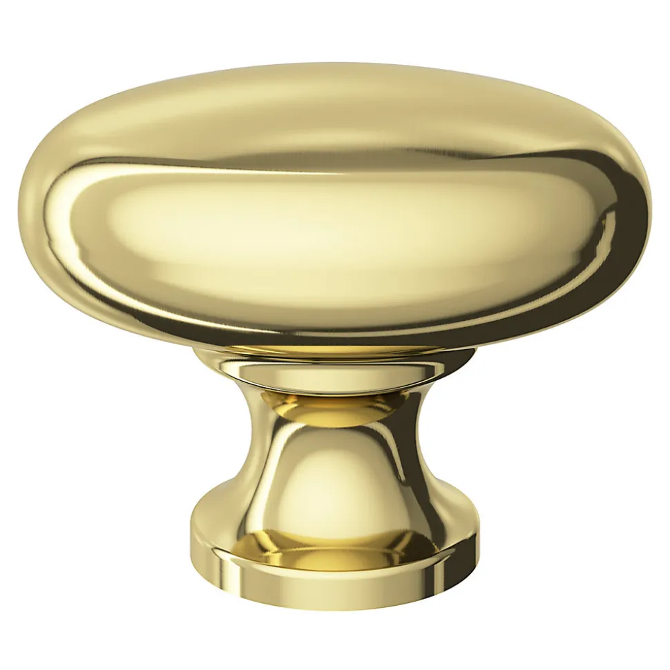 Bouton de meuble Ovale Ruis GoodHome or Ø3.5 x l.2,3 cm x h. 2.6 cm