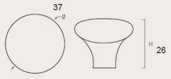 Bouton de meuble porcelaine diamètre 32 mm porcelaine beige lot de 36 piéces