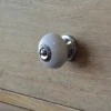 Bouton de meuble Porcelaine Vras GoodHome blanc Ø4 cm