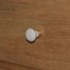 Bouton de meuble Porcelaine Vras GoodHome blanc Ø2.4 x l.24 mm x h. 2.4 cm