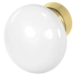 Bouton de meuble Porcelaine Vras GoodHome blanc Ø2.4 x l.24 mm x h. 2.4 cm