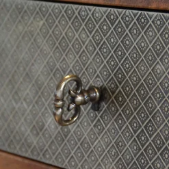Bouton de meuble Rohan bronze l.1cm x h.3.2cm x p.3.3cm