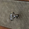 Bouton de meuble Rohan étain gris l.10 mm x h. 3.2 cm