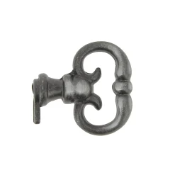 Bouton de meuble Rohan étain gris l.10 mm x h. 3.2 cm