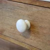 Bouton de meuble rond Belz blanc GoodHome Ø2,5 x P.2,1 cm