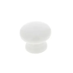 Bouton de meuble rond Belz blanc GoodHome Ø2,5 x P.2,1 cm