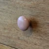 Bouton de meuble rond porcelaine rose GoodHome Ø3,2 x P.2,5 cm