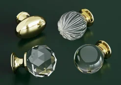 Bouton de meuble Ruis GoodHome effet or Ø3cm x H.3.8cm