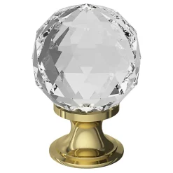 Bouton de meuble Ruis GoodHome effet or Ø3.2cm x H.4.3cm