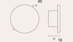 Bouton de meuble zamac diamètre 60 mm laiton satiné lot de 12 piéces
