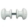 Bouton de Porte D60 mm - couple complet - en Aluminium BLANC RAL 9010 lot de 6 couples