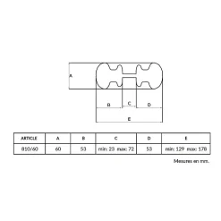 Bouton de Porte D60 mm - couple complet - en Aluminium BLANC RAL 9010 lot de 6 couples