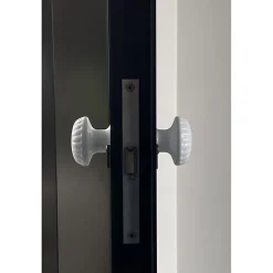 Bouton de Porte D60 mm - couple complet - en Aluminium BLANC RAL 9010 lot de 6 couples