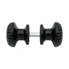 Bouton De Porte D60 mm - couple complet - en Aluminium NOIR RAL 9005