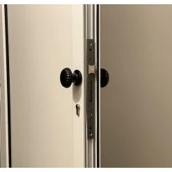 Bouton De Porte D60 mm - couple complet - en Aluminium NOIR RAL 9005