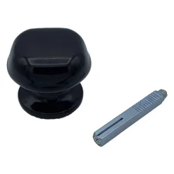 Bouton De Porte D60 mm - En Aluminium NOIR RAL 9005